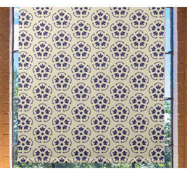 Geometric Flower Pattern Kitchen Blind 